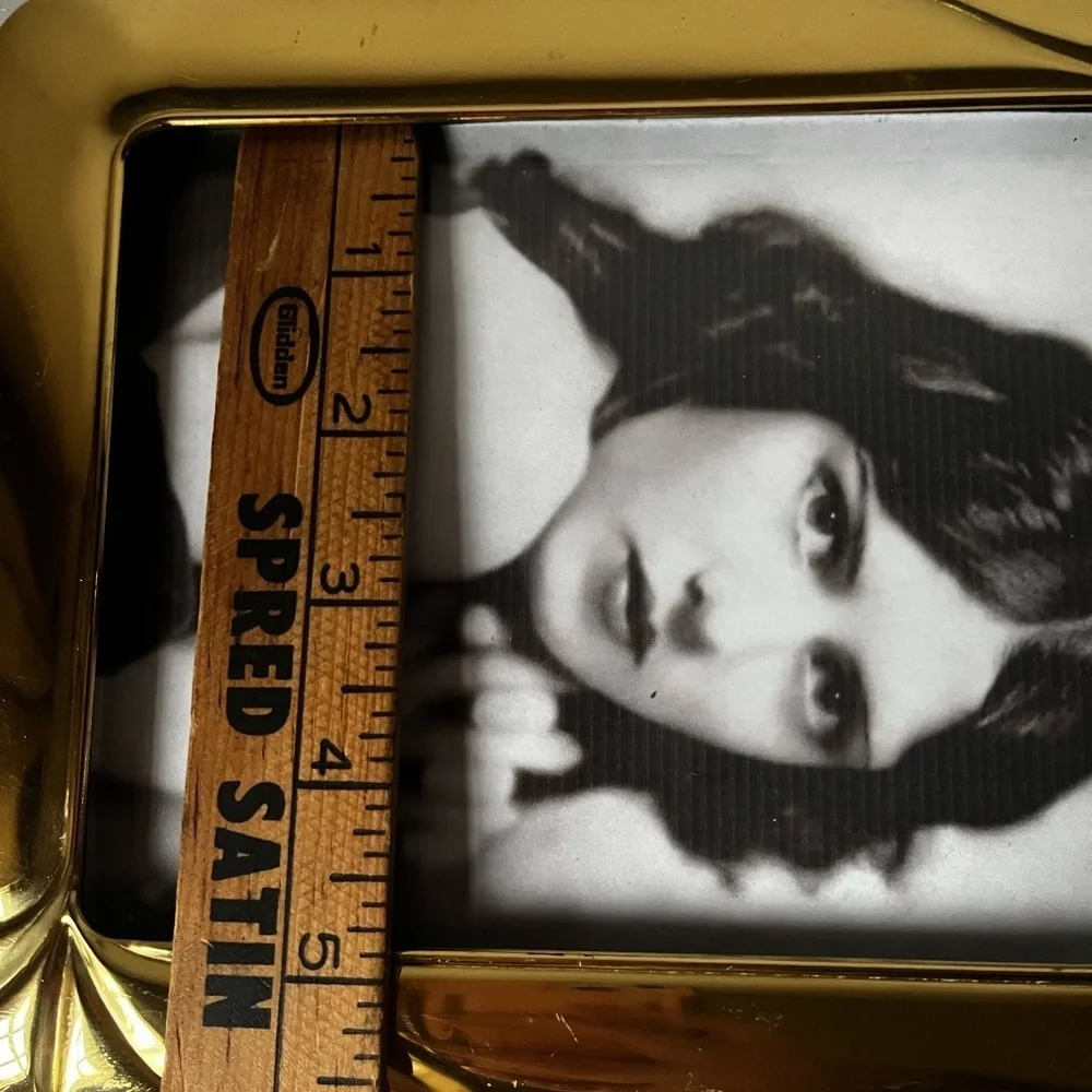 Solid Brass Photo Frame 6.5”x8.5” Vintage for 5”x7” photo..